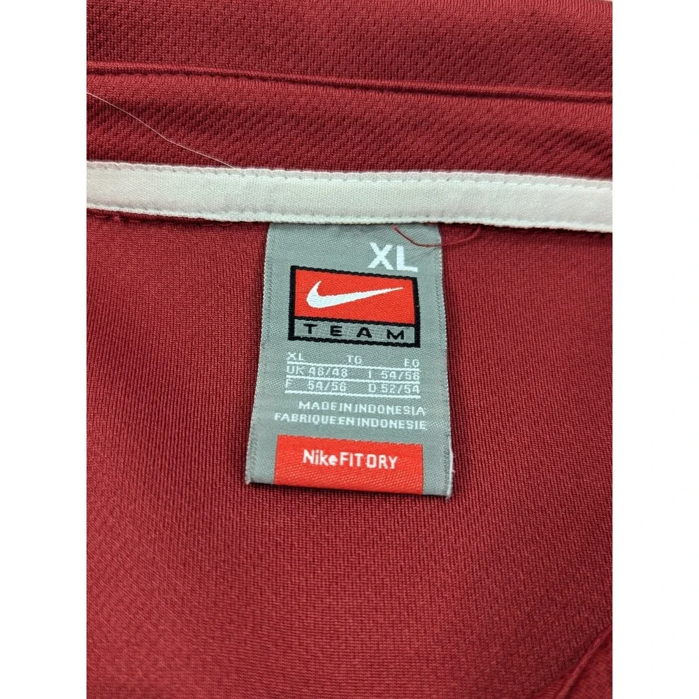VTG Nike Team XL Oklahoma Sooners Nike Fit dry Polo Golf Shirt Red‎ Football EUC